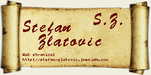 Stefan Zlatović vizit kartica
